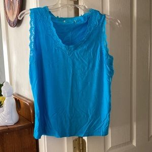 Tag removed size large turquoise tank
